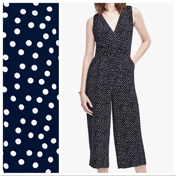 loft polka dot jumpsuit